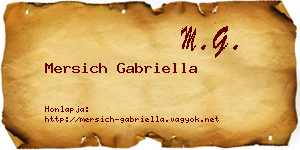Mersich Gabriella névjegykártya